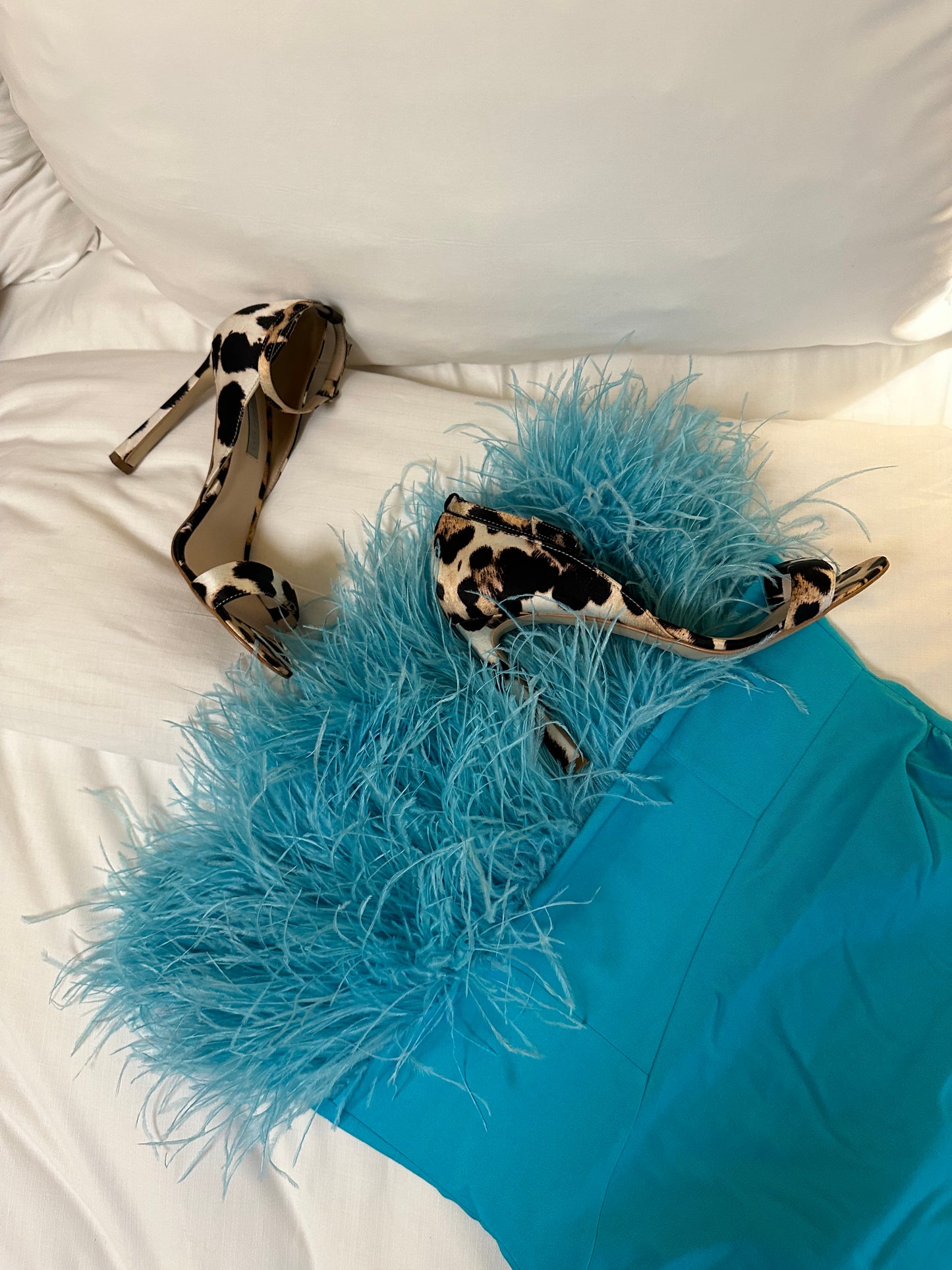 Leopard silk sandals