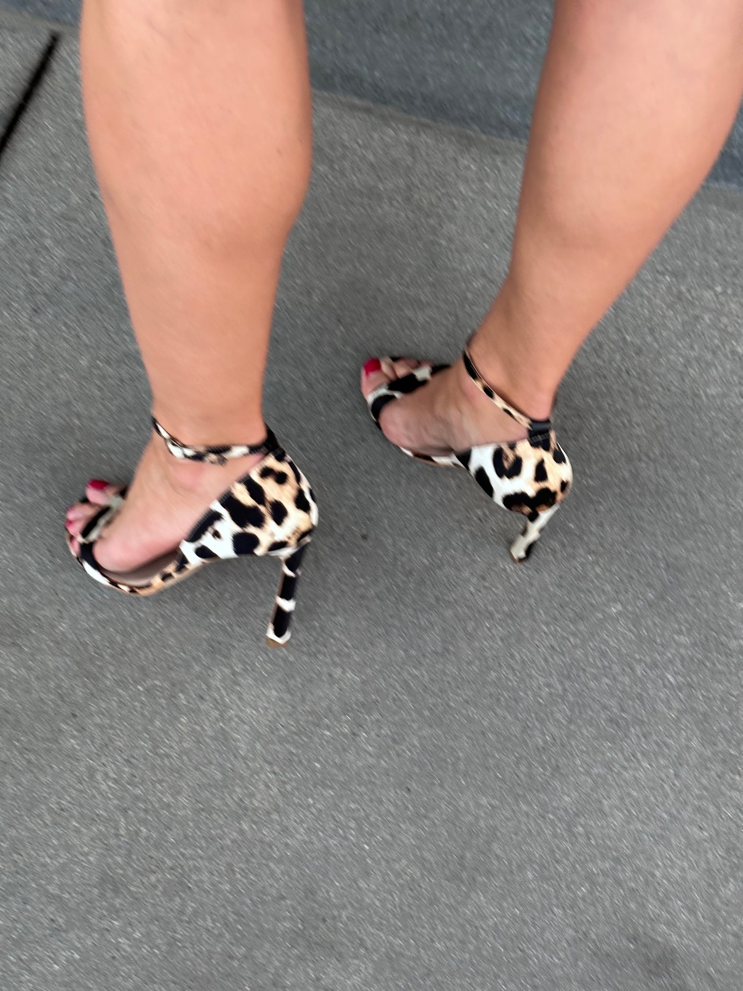 Leopard silk sandals
