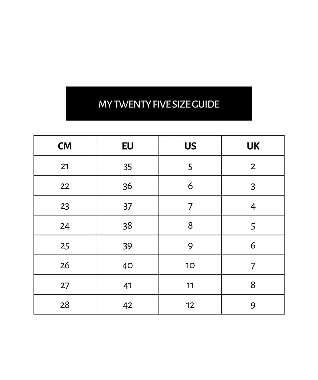 Size Guide